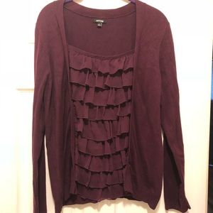 Cardigan with built in top- Good used condition